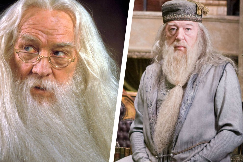 Albus Dumbledore gespielt von Richard Harris und Michael Gambon.