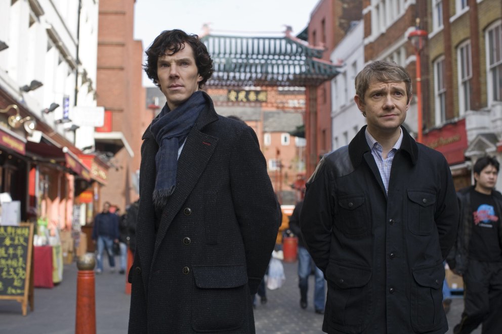 Benedict Cumberbatch und Martin Freeman in „Sherlock“.