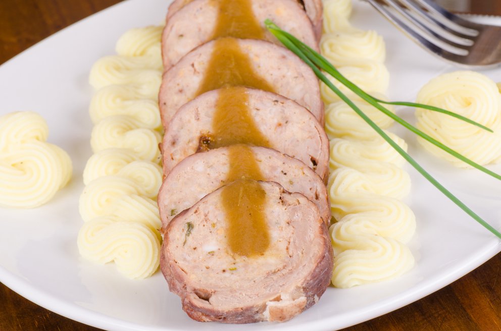Aufgeschnittene Paupiette